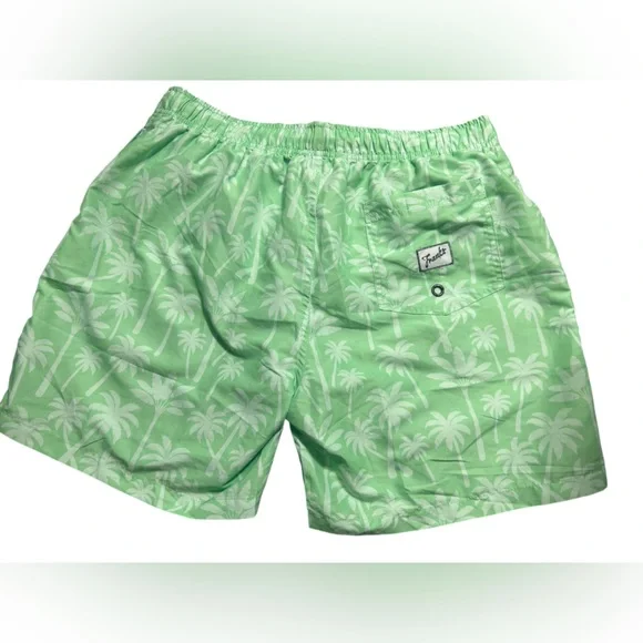 FRANKS mens XL palm tree Sage green print swim shorts trunks w mesh support - Picture 4 of 15